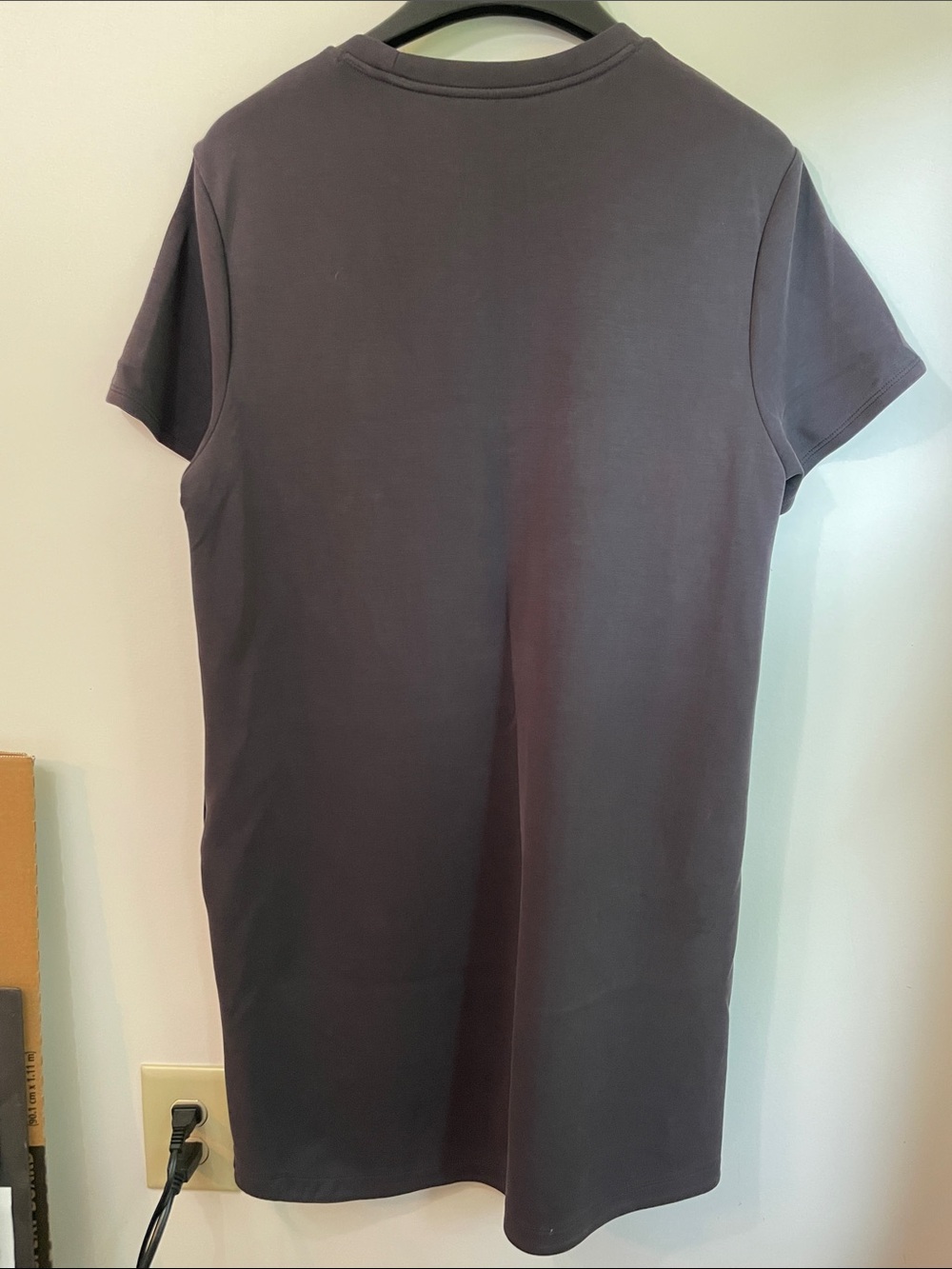 Member's Mark Charcoal Sandwash T-shirt Style Short Sleeve Dress with pockets L - Picture 5 of 7